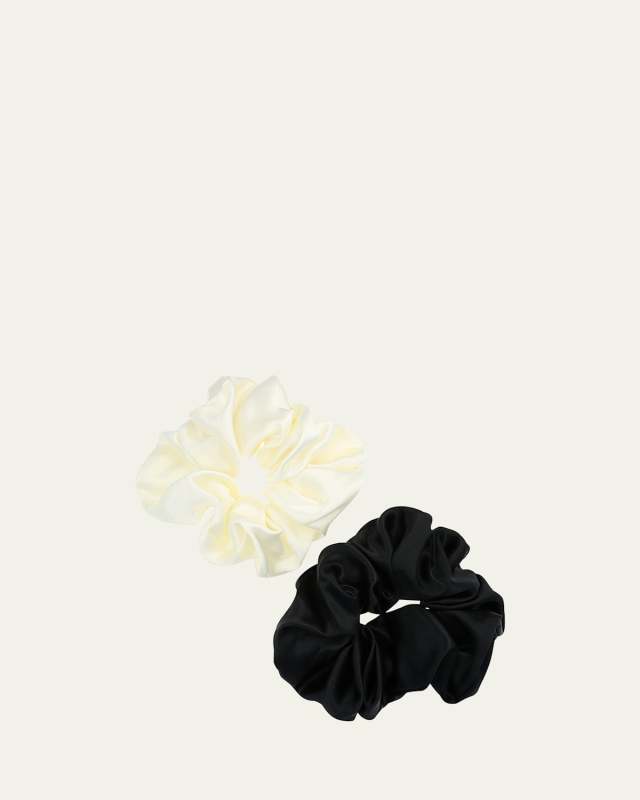 Large Silk Ponytail Holders, Set of 2